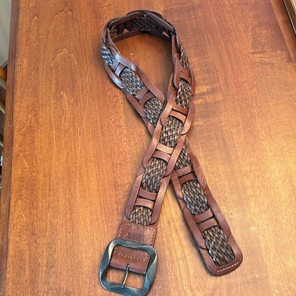 Vintage Levi's Braided Woven Leather Belt - Large - Picture 3 of 7